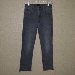 MOTHER Dark Gray Ankle Cropped Jeans, Dancing in the Moonlight